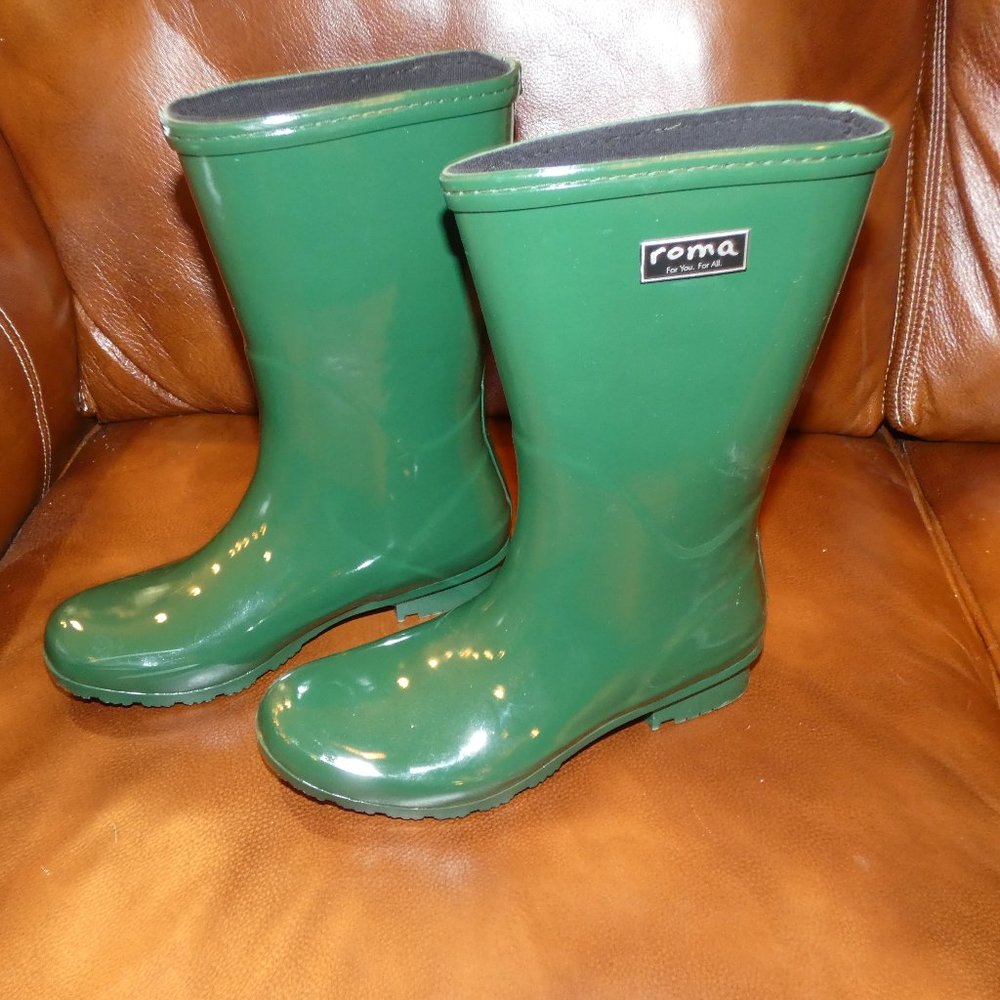Roma Rain Boots - Emma MidCalf Dark Greeb - 8
